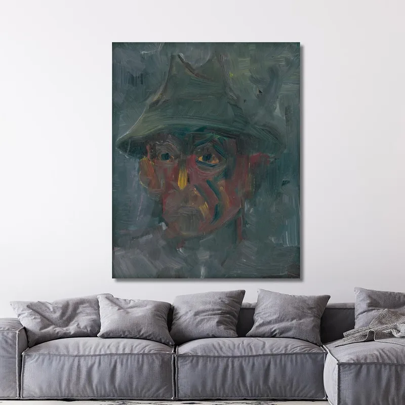Head Of A Man In A Hat Arnold Peter Weisz-Kubínčan