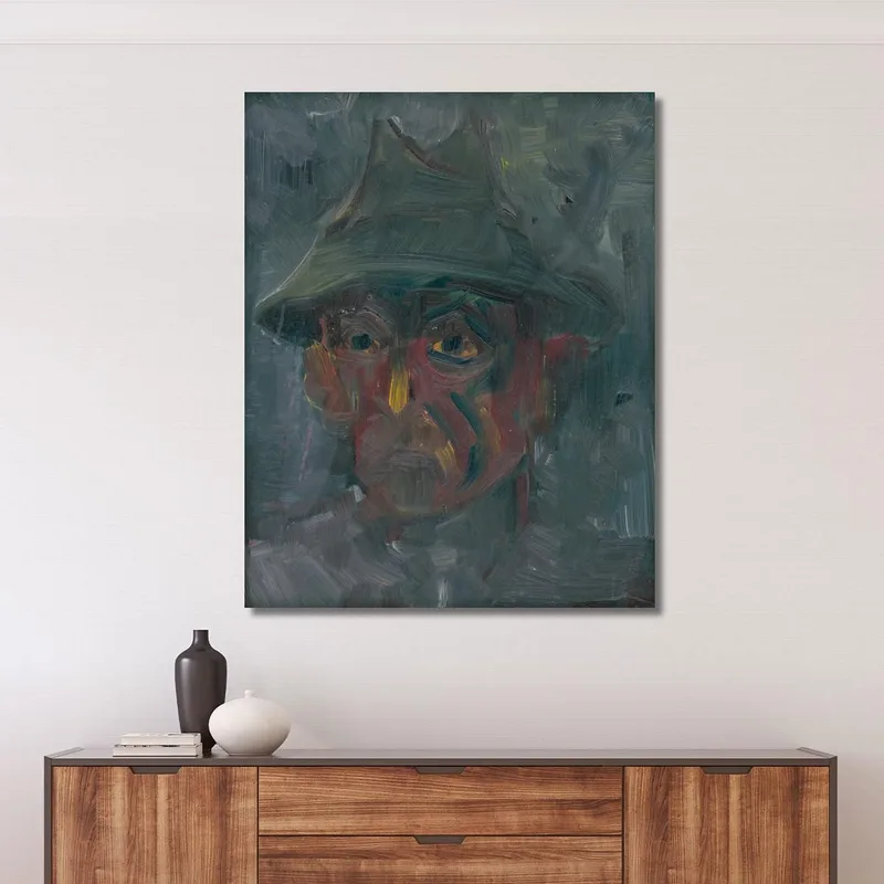 Head Of A Man In A Hat Arnold Peter Weisz-Kubínčan