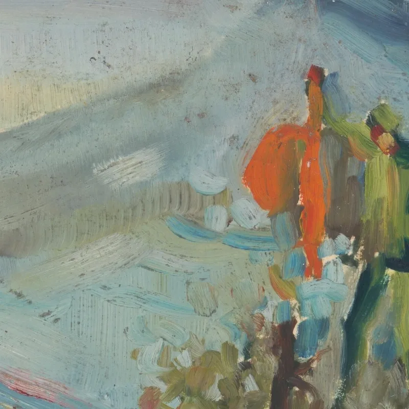 Hunters In A Landscape Arnold Peter Weisz-Kubínčan