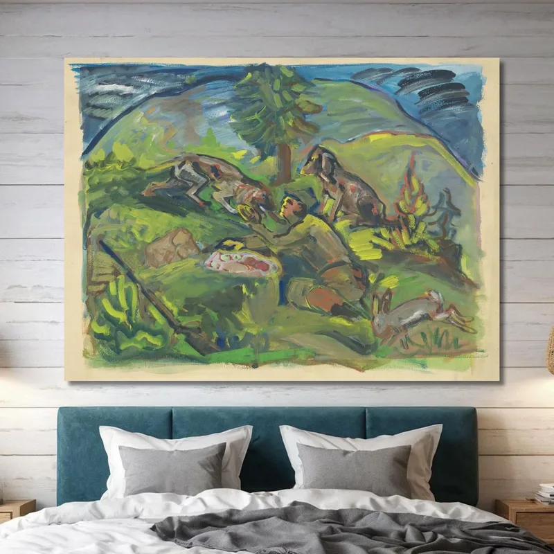 Hunting Motif Arnold Peter Weisz-Kubínčan