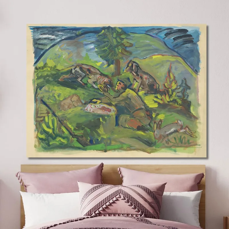 Hunting Motif Arnold Peter Weisz-Kubínčan