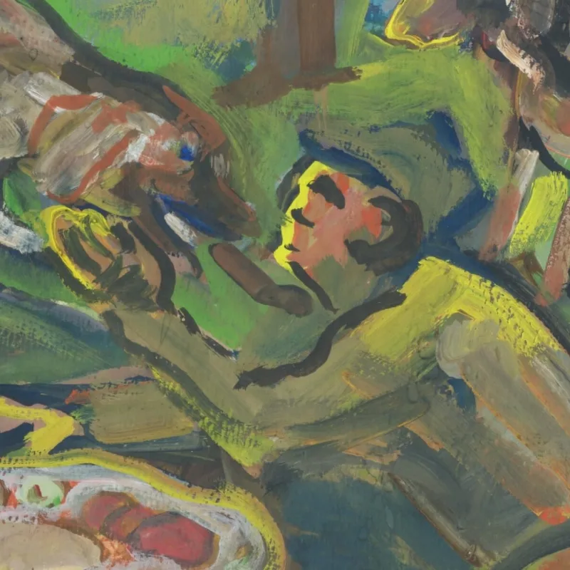 Hunting Motif Arnold Peter Weisz-Kubínčan