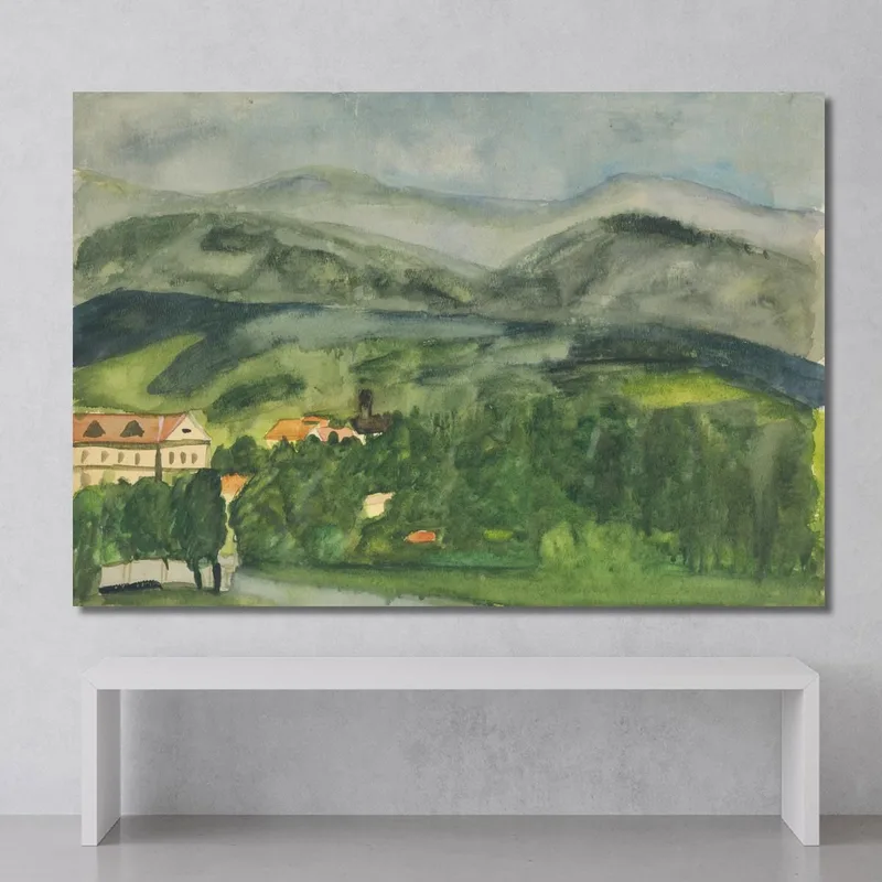 Paisaje Con Casas Arnold Peter Weisz-Kubínčan