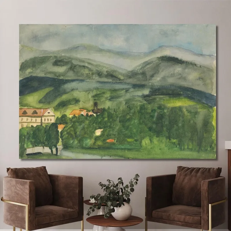 Paisaje Con Casas Arnold Peter Weisz-Kubínčan