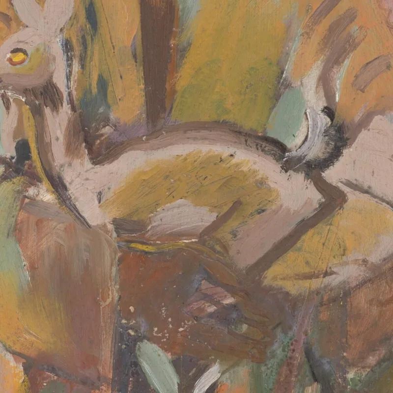 Man Carrying A Deer Arnold Peter Weisz-Kubínčan