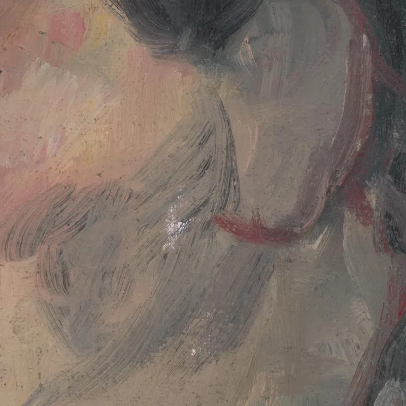Portrait Of A Young Woman With A Braid Arnold Peter Weisz-Kubínčan