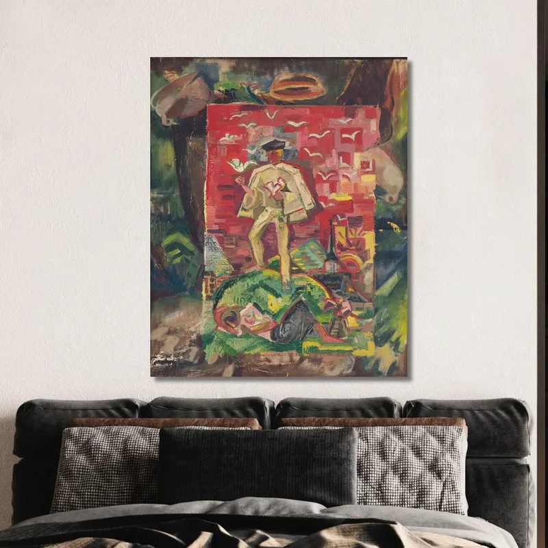 Symbolic Figure Of A Man In A Folk Costume Arnold Peter Weisz-Kubínčan