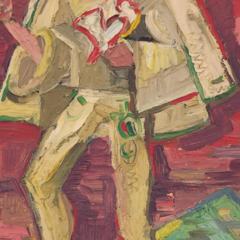 Symbolic Figure Of A Man In A Folk Costume Arnold Peter Weisz-Kubínčan