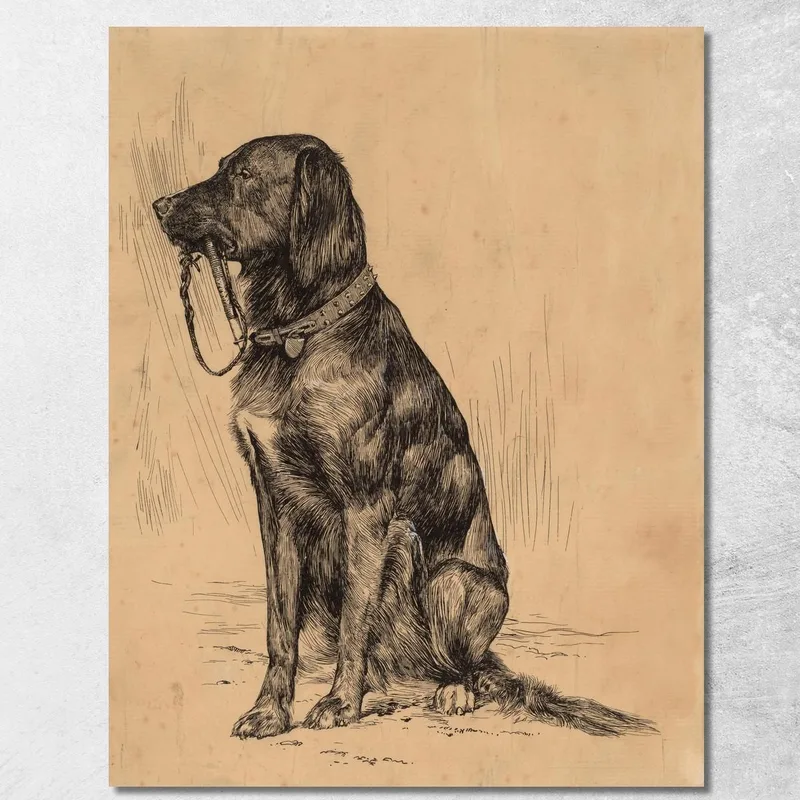 Il Cane Di Aldrich Arthur Bowen Davies quadro stampa su tela