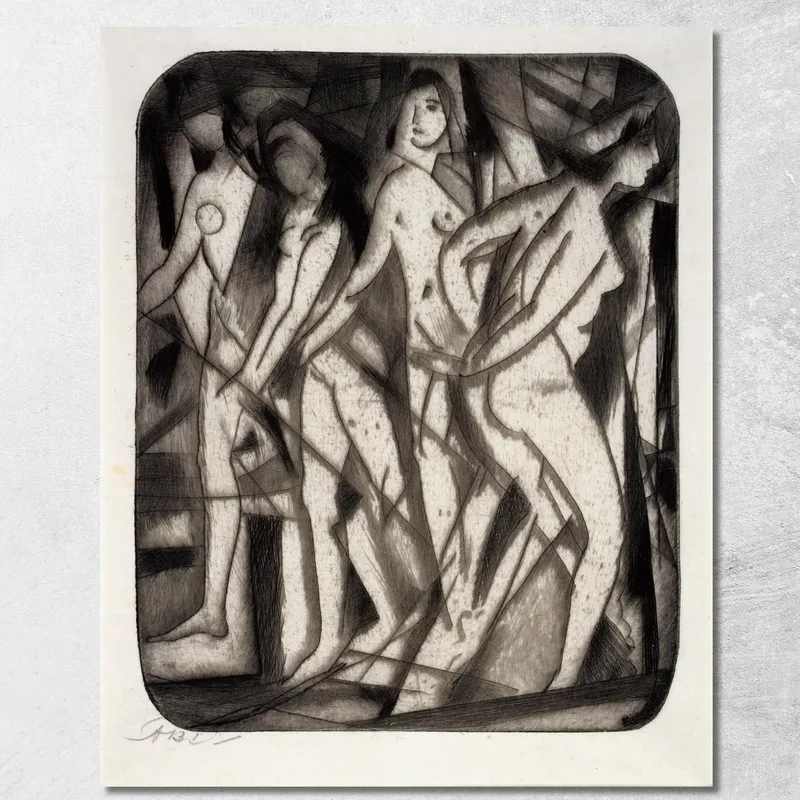 Andante Arthur Bowen Davies quadro stampa su tela
