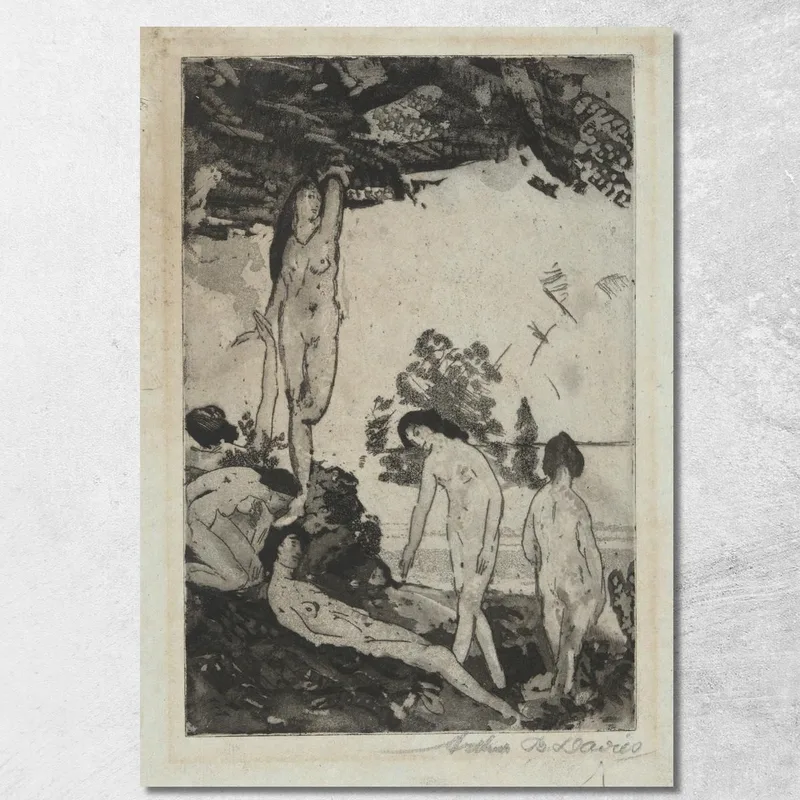 Presso Il Mare Arthur Bowen Davies quadro stampa su tela