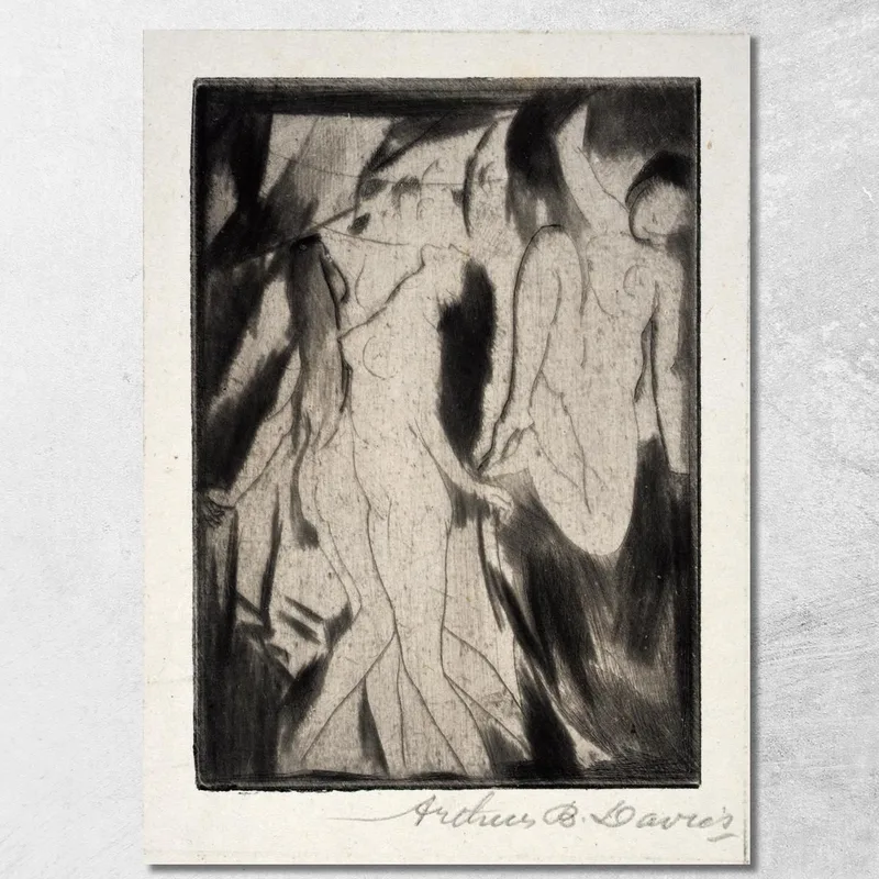 Estasi Arthur Bowen Davies quadro stampa su tela