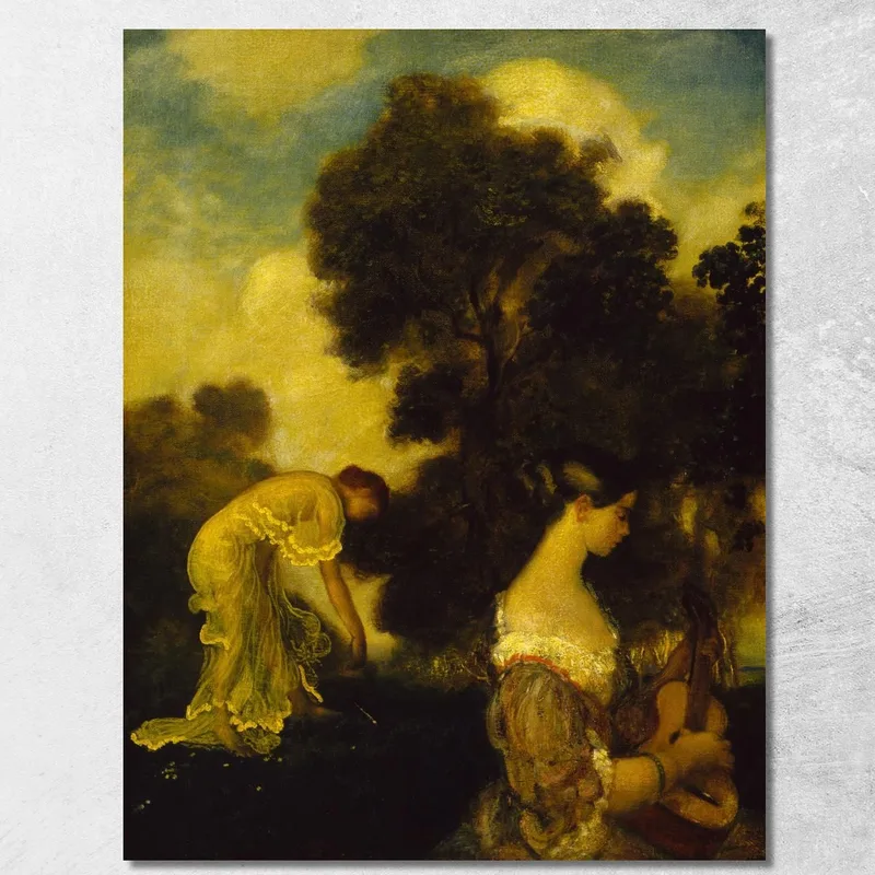 Canto Della Sera Arthur Bowen Davies quadro stampa su tela