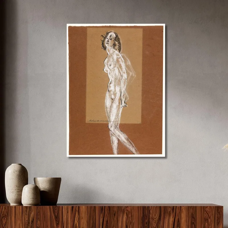Nudo Femminile In Piedi Arthur Bowen Davies