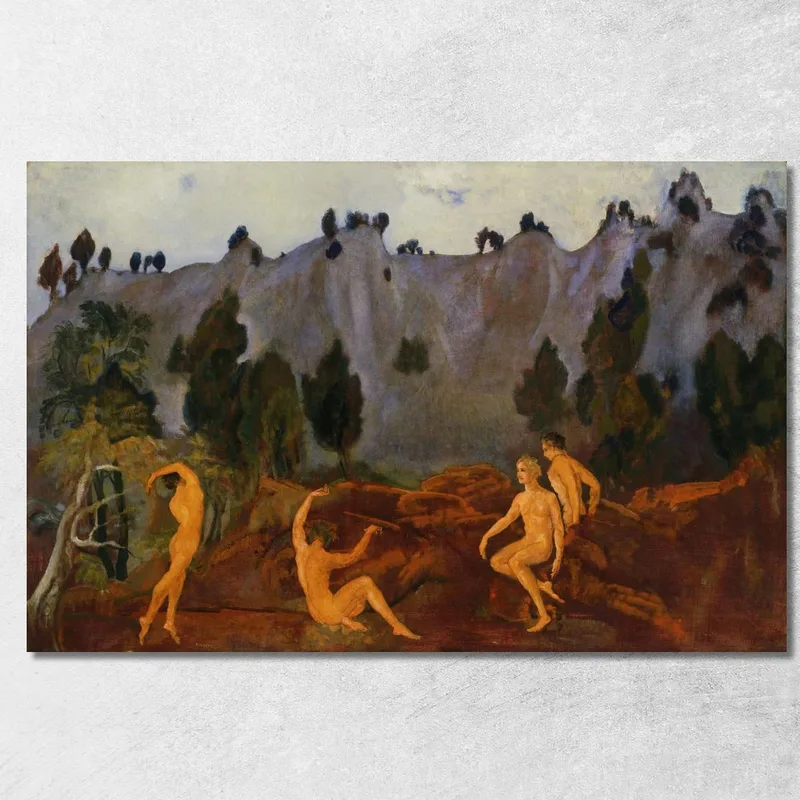 L’Esitazione Di Oreste Arthur Bowen Davies quadro stampa su tela