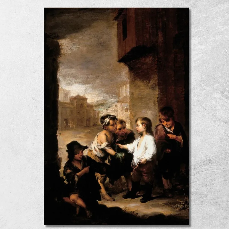 San Tommaso Di Villanova Che Distribuisce I Suoi Vestiti Ai Ragazzi Mendicanti Bartolomé Estebán Murillo quadro stampa su tela