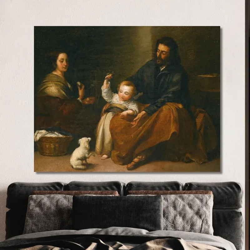 La Sainte Famille Dans Un Intérieur Bartolomé Estebán Murillo