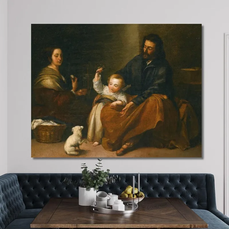 La Sainte Famille Dans Un Intérieur Bartolomé Estebán Murillo