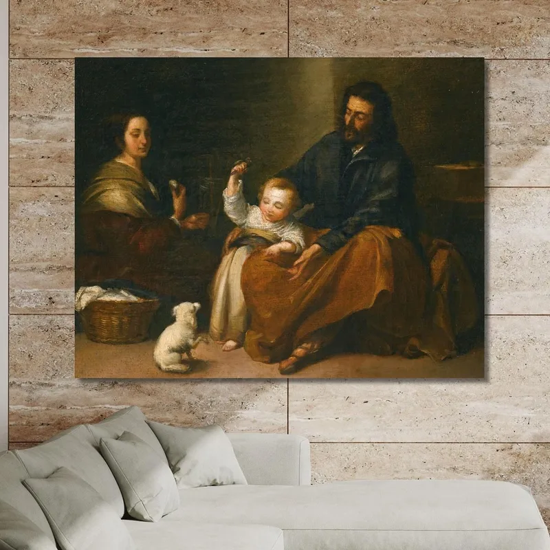 La Sainte Famille Dans Un Intérieur Bartolomé Estebán Murillo