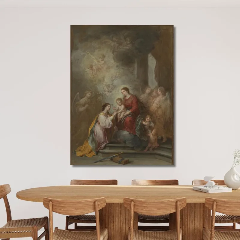 Die Mystische Hochzeit Der Heiligen Katharina Bartolomé Estebán Murillo