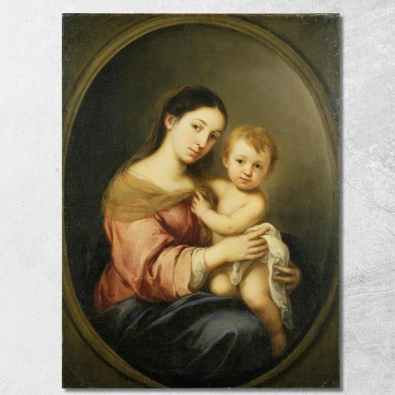 Die Jungfrau Und Das Kind Bartolomé Estebán Murillo drucken auf leinwand