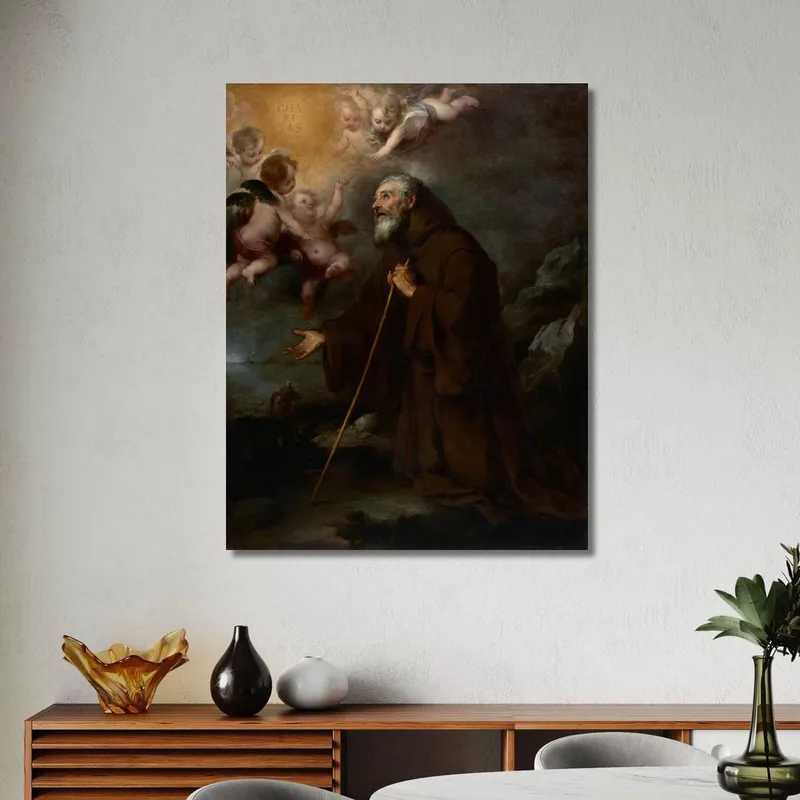 Die Vision Des Heiligen Franziskus Von Paola Bartolomé Estebán Murillo