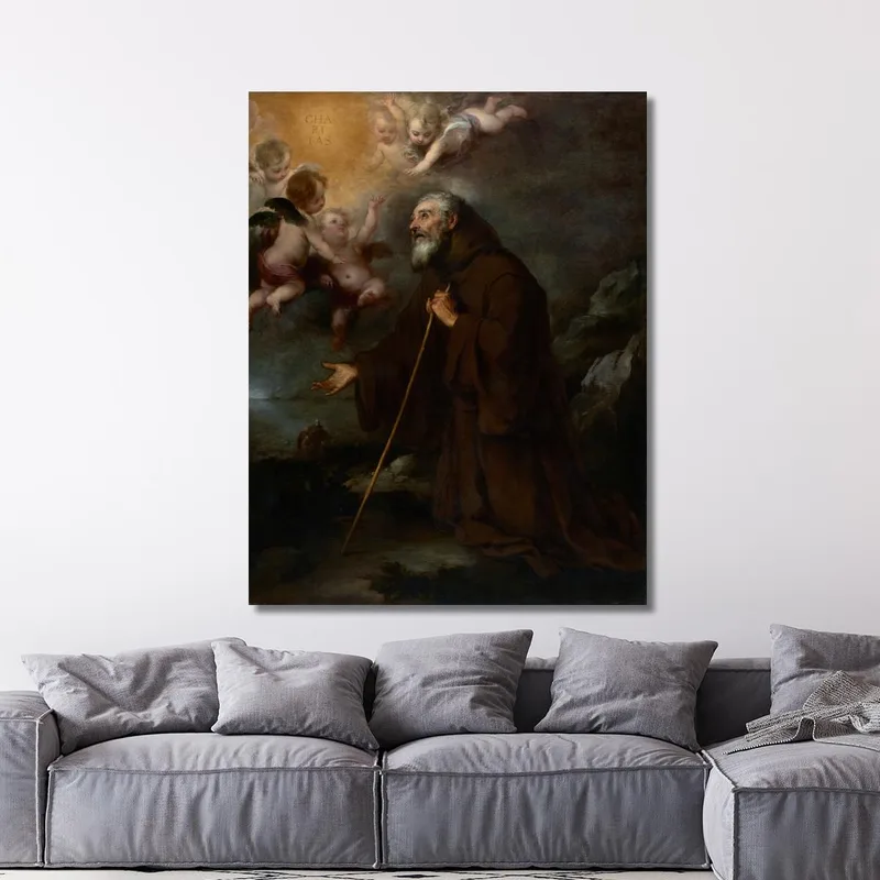 Die Vision Des Heiligen Franziskus Von Paola Bartolomé Estebán Murillo