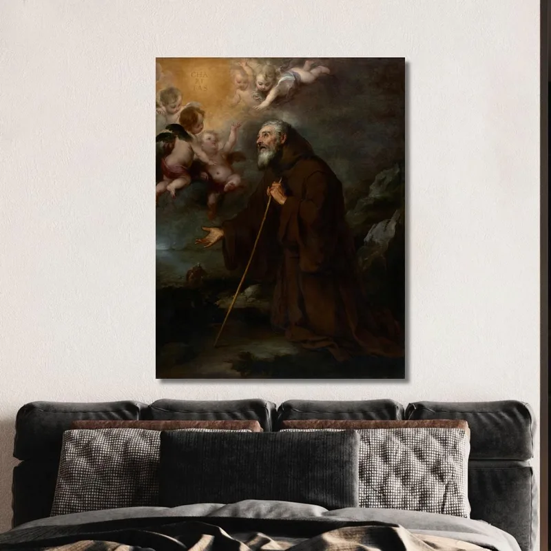 Die Vision Des Heiligen Franziskus Von Paola Bartolomé Estebán Murillo