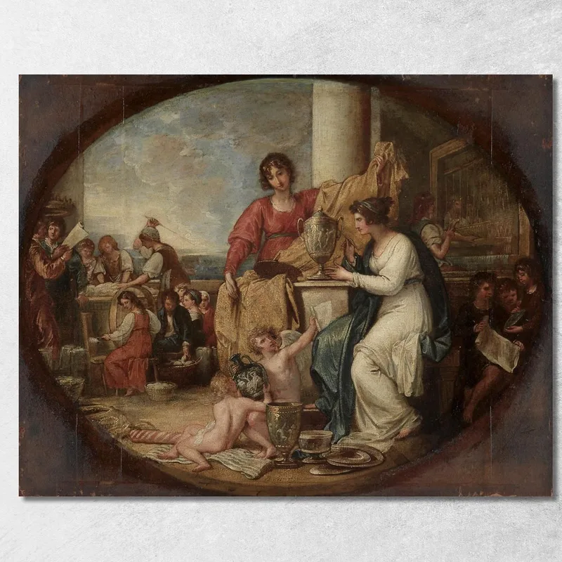 Fábrica Británica Un Boceto Benjamin West cuadro en lienzo