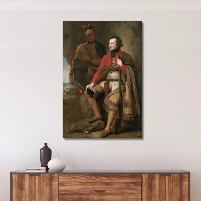 Il Colonnello Guy Johnson E Il Capitano Karonghyontye David Hill Benjamin West quadro stampa su tela