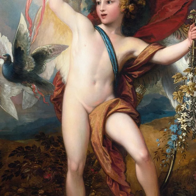 Cupido Rilasciando Due Colombe Benjamin West