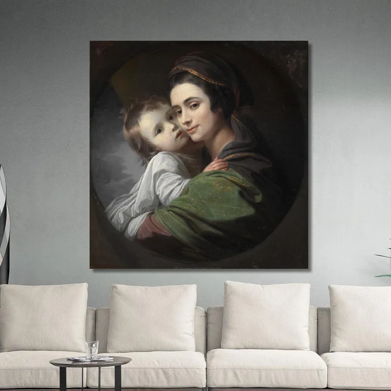 Elizabeth Shewell West E Suo Figlio Raphael Benjamin West quadro stampa su tela