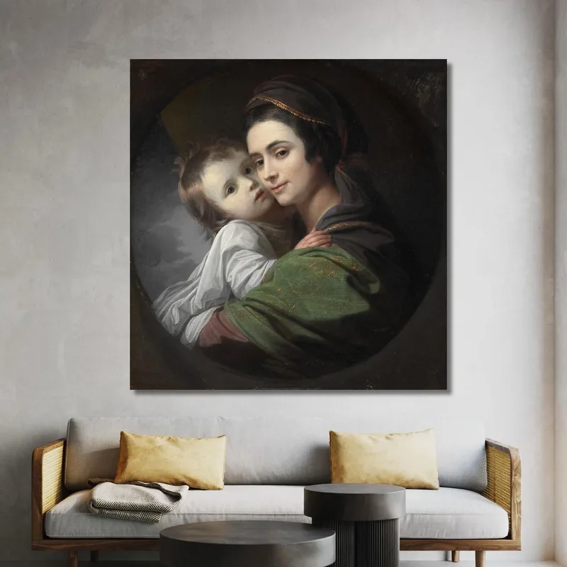 Elizabeth Shewell West E Suo Figlio Raphael Benjamin West quadro stampa su tela