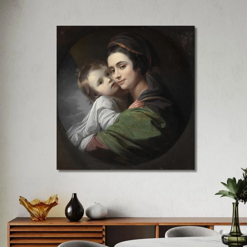 Elizabeth Shewell West E Suo Figlio Raphael Benjamin West quadro stampa su tela