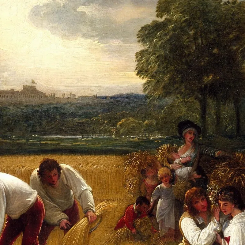 Raccolta A Windsor Benjamin West quadro stampa su tela