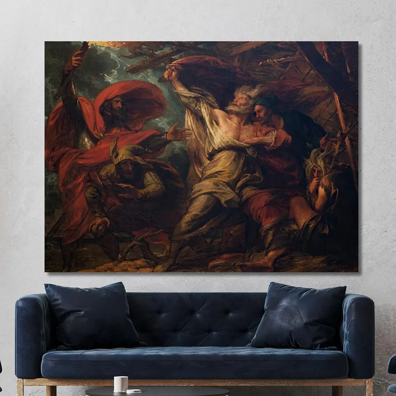 Re Lear Benjamin West quadro stampa su tela