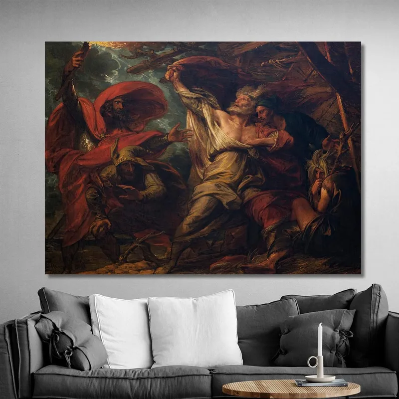 Re Lear Benjamin West quadro stampa su tela