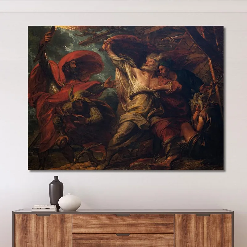 Re Lear Benjamin West quadro stampa su tela