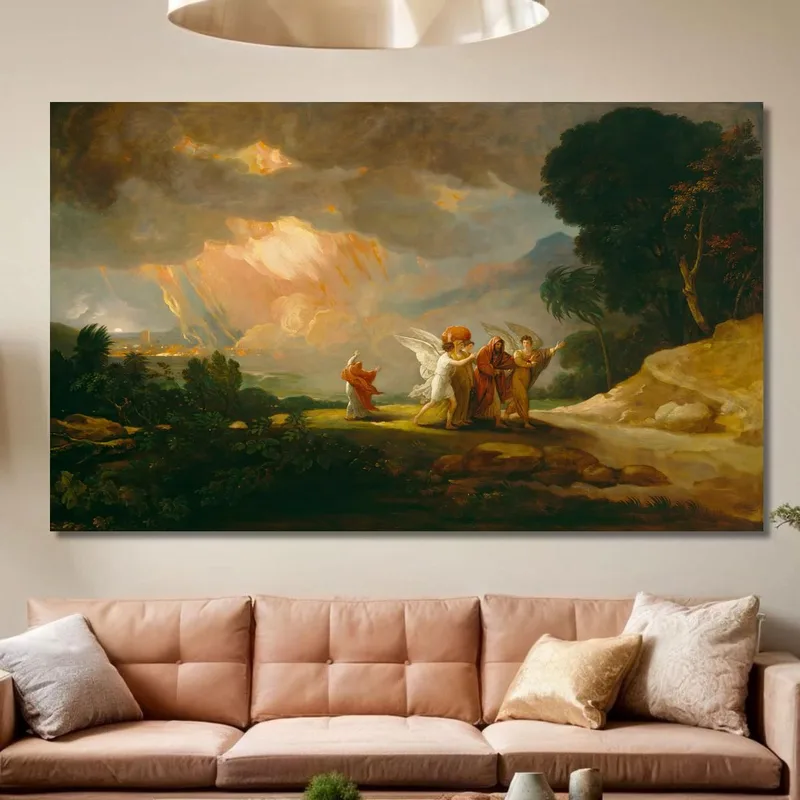 Lot Flieht Aus Sodom Benjamin West
