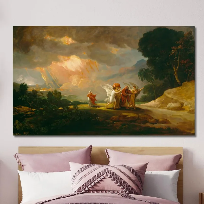 Lot Flieht Aus Sodom Benjamin West