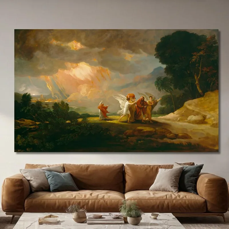 Lot Flieht Aus Sodom Benjamin West