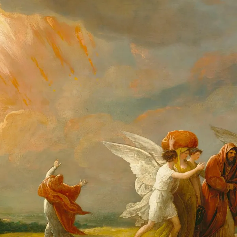 Lot Flieht Aus Sodom Benjamin West