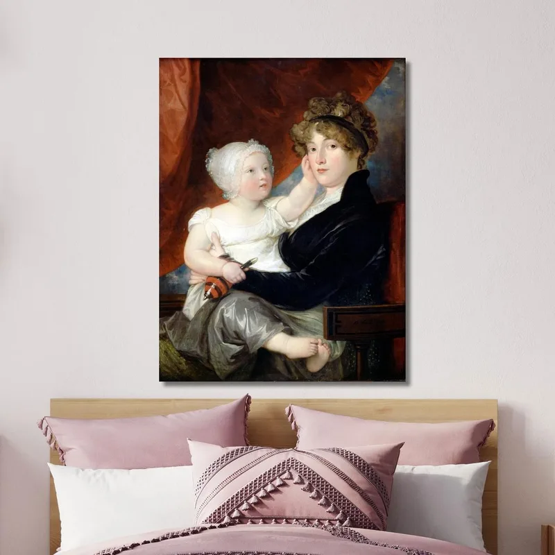 La Signora Benjamin West Ii Con Suo Figlio Benjamin West Iii Benjamin West quadro stampa su tela