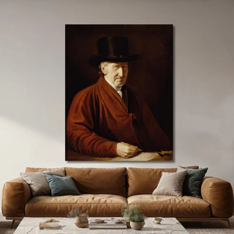 Auto Ritratto Benjamin West quadro stampa su tela