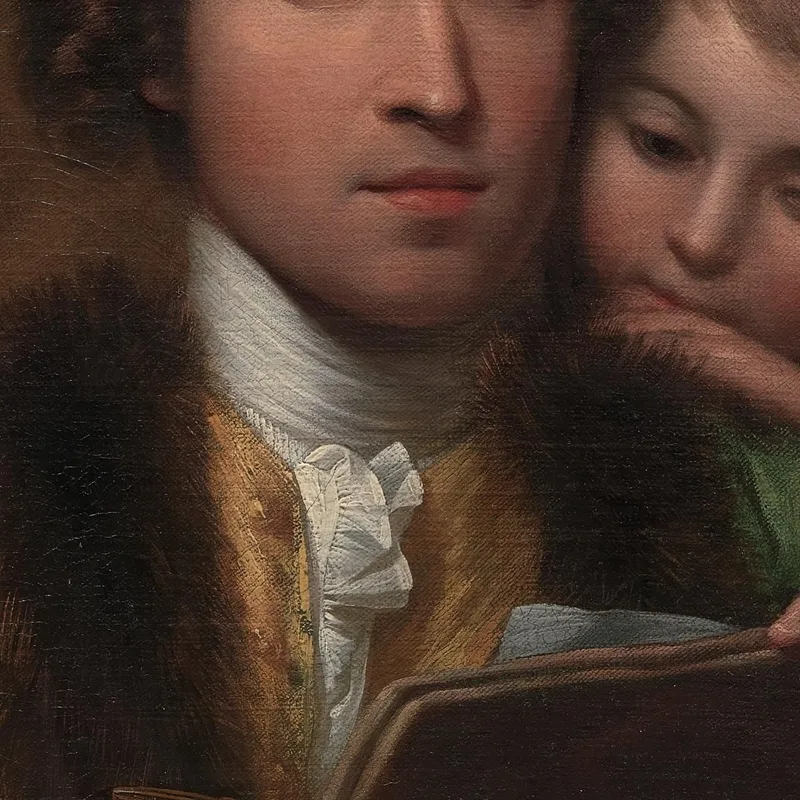 L'Artista E Suo Figlio Raffaello Benjamin West quadro stampa su tela