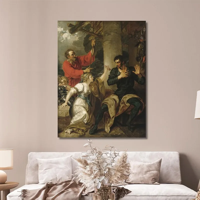 La Damigella E Orlando Benjamin West quadro stampa su tela