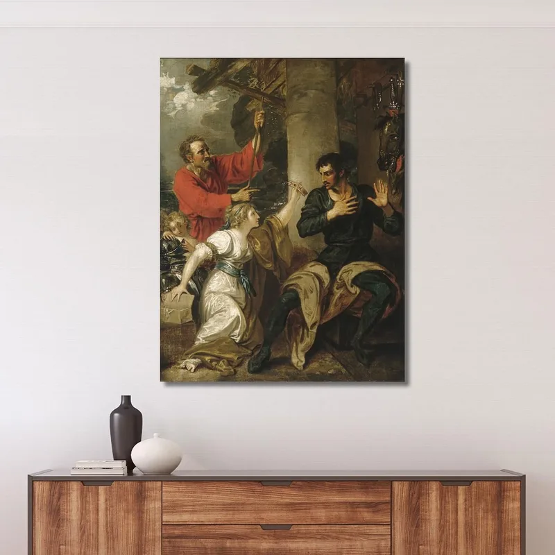 La Damigella E Orlando Benjamin West quadro stampa su tela