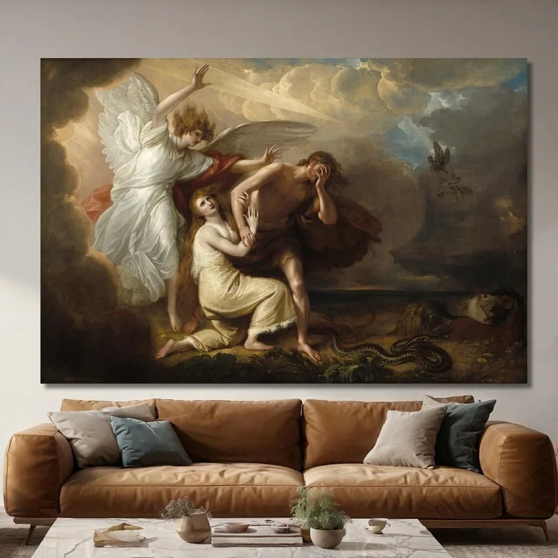 La Cacciata Di Adamo Ed Eva Dal Paradiso Benjamin West quadro stampa su tela