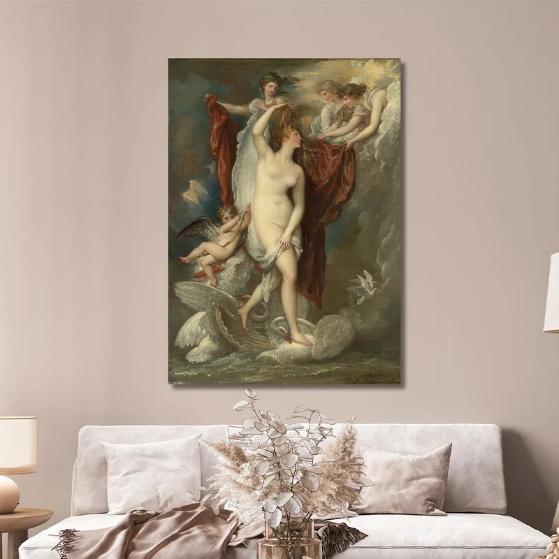 Venere Alla Nascita Vestita Dalle Tre Grazie Benjamin West quadro stampa su tela