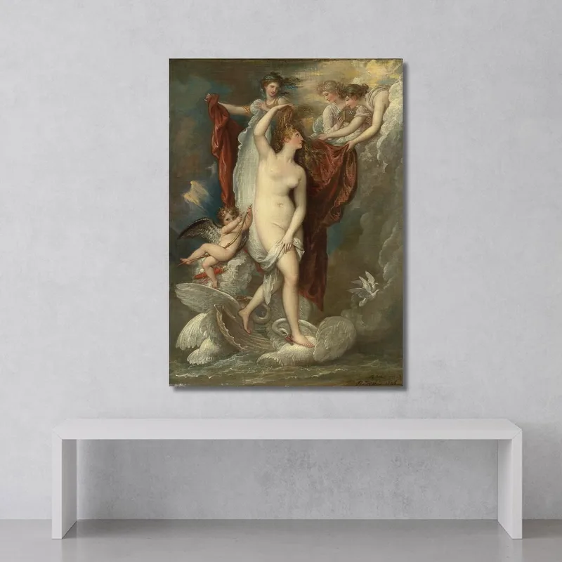 Venere Alla Nascita Vestita Dalle Tre Grazie Benjamin West quadro stampa su tela